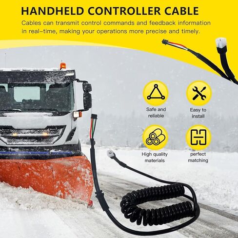 GRABOTE New Replacement Fits for Western Fisher Fleet Flex Snow Plows Handheld Controller Cable Cord 96464, 9 Button 4-Pin Square in Saudi Arabia