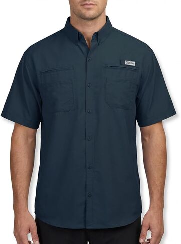 Men's Fishing Shirt 3-Pack, UPF 50+ Quick-Dry Short Sleeve Shirts with Multiple Pockets for Outdoor Activities in Saudi Arabia