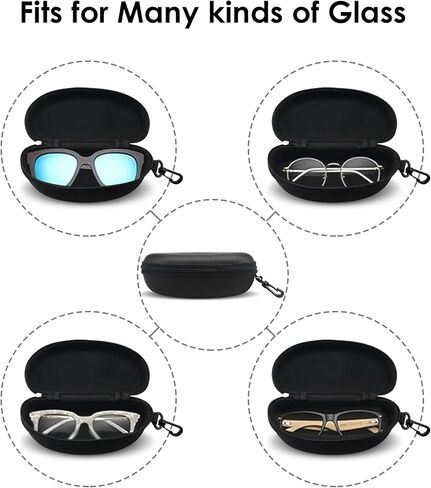 Sunglasses Case and Large Waterproof Eyeglasses Case with Smooth Zipper for Men & Women in Saudi Arabia
