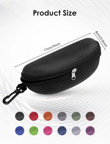 Sunglasses Case and Large Waterproof Eyeglasses Case with Smooth Zipper for Men & Women in Saudi Arabia