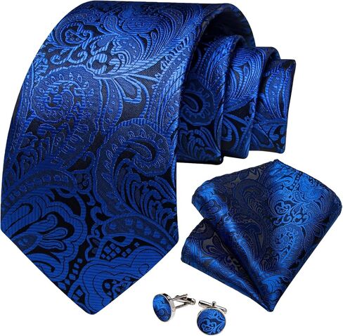 Mens Ties Necktie and Pocket Square Cufflinks Set for Wedding Business in Saudi Arabia