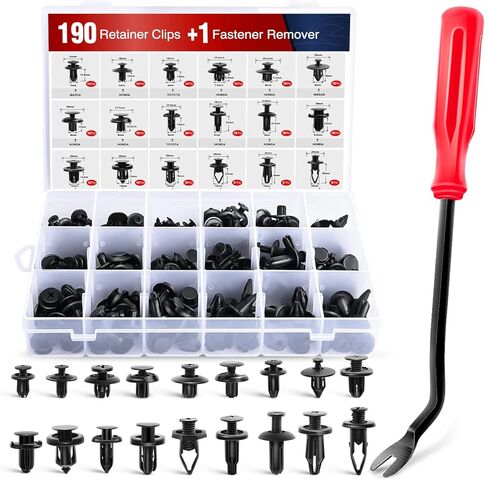 Nilight 360Pcs Car Retainer Clips Fastener Remover Kit - 18 Most Popular Sizes Auto Push Pin Rivets for Benz BMW Toyota Honda Subaru Nissan Mazda,2 Years Warranty in Saudi Arabia