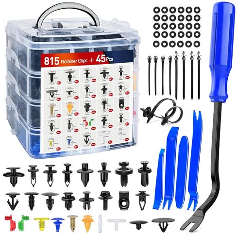 Nilight 360Pcs Car Retainer Clips Fastener Remover Kit - 18 Most Popular Sizes Auto Push Pin Rivets for Benz BMW Toyota Honda Subaru Nissan Mazda,2 Years Warranty in Saudi Arabia