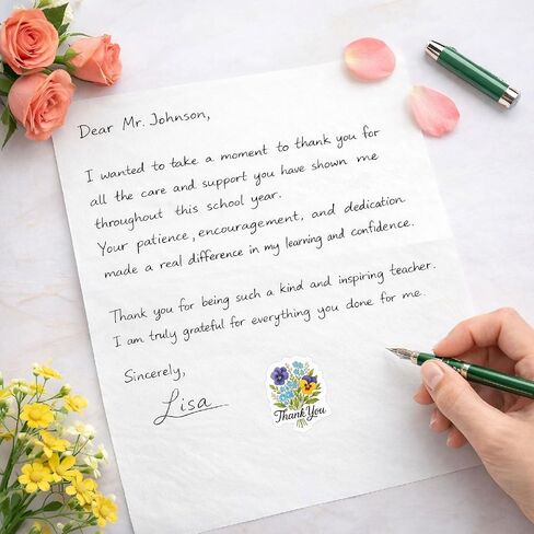 ملصقات زهرة شكرًا لك للتغليف، 200 قطعة من ملصقات الختم على شكل ظرف زهور، ملصقات شكرًا للشركات الصغيرة، هدايا الحفلات وسجلات القصاصات in Kuwait