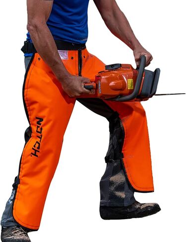 Notch Hi-vis Safety Orange Apron Style Chainsaw Chaps, Type A Frontal Protection 5 Layer Chain-Stopping Protective Fiber in Kuwait