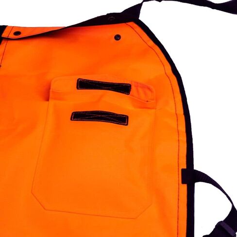 Notch Hi-vis Safety Orange Apron Style Chainsaw Chaps, Type A Frontal Protection 5 Layer Chain-Stopping Protective Fiber in Kuwait