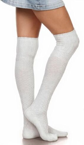 جوارب قطنية بنمط عالي للركبة مقاس الكبار للسيدات in Kuwait