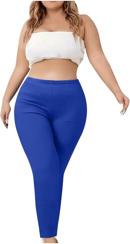 TANGNADE Plus Size Workout Leggings for Women High Waisted Lounge Gym Yoga Pants Fitness Exercise Stretch Soft Pants in Saudi Arabia