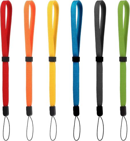 6 Pcs Hand Wrist Strap Lanyard 6 Colours Flashlight Lanyards Water Bottle Lanyard Keychain Wristlet Camera Straps Wrist Adjustable Nylon Strap for Cell Phone Camera USB in Saudi Arabia