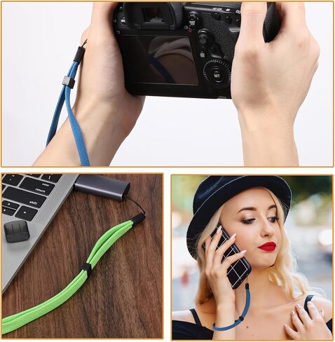 6 Pcs Hand Wrist Strap Lanyard 6 Colours Flashlight Lanyards Water Bottle Lanyard Keychain Wristlet Camera Straps Wrist Adjustable Nylon Strap for Cell Phone Camera USB in Saudi Arabia