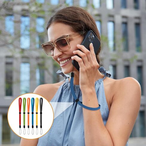 6 Pcs Hand Wrist Strap Lanyard 6 Colours Flashlight Lanyards Water Bottle Lanyard Keychain Wristlet Camera Straps Wrist Adjustable Nylon Strap for Cell Phone Camera USB in Saudi Arabia
