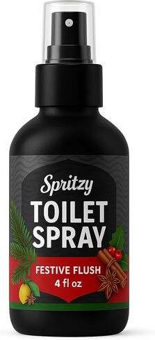 Toilet Spray (4 fl oz) | 600+ Sprays | Poo Spray w/Many Scents – Restroom & Bathroom Odor Eliminator – Essentials for a Fresh, Confident Bathroom (Festive Flush) in Saudi Arabia