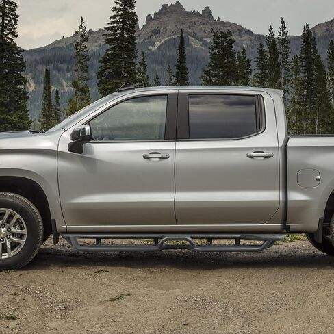 لوحات تشغيل BINARY STAR متوافقة مع 2015-2026 Chevy Colorado/GMC Canyon Double Cab Extended Cab. قضبان كولورادو نيرف مع خطوة الوصول إلى السرير والخطوة المركزية. خطوات جانبية من الفولاذ الكربوني مقاس 6 بوصة. in Kuwait