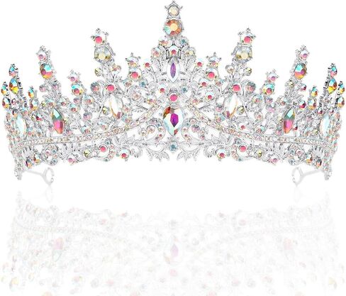 تاج الأميرة كريستال من بيفيلي للنساء - تاج من حجر الراين اللامع لحفلات الزفاف وأعياد الميلاد والمهرجانات والحفلات الراقصة والحفلات in Kuwait