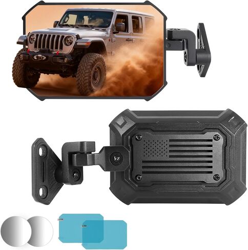 لأبواب مرايا جيب مغلقة | لأبواب مرايا Jeep Gladiator مع لوحة خلفية قابلة للتخصيص وتصميم مضاد للتصادم، متوافق مع JL JLU JT (2018-2023) in Kuwait