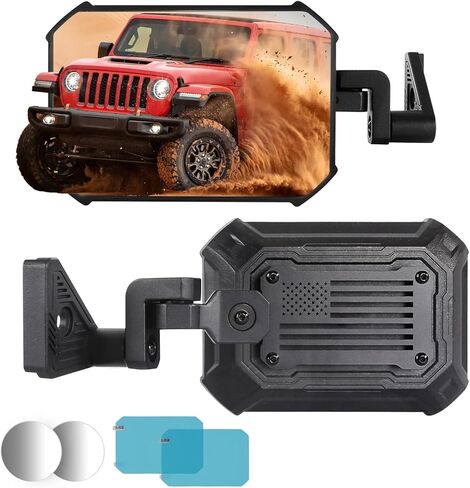 لأبواب مرايا جيب مغلقة | لأبواب مرايا Jeep Gladiator مع لوحة خلفية قابلة للتخصيص وتصميم مضاد للتصادم، متوافق مع JL JLU JT (2018-2023) in Kuwait