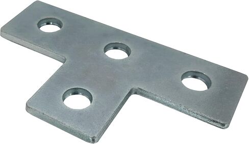 موصل لوحة مسطحة ذو 4 فتحات على شكل حرف T لمسمار 1/2 بوصة في قناة تبختر 1-5/8 بوصة - للخدمة الشاقة، مجلفن كهربائيًا in Kuwait