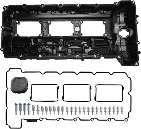 11127625477 Engine Valve Cover Kit with Gasket & Bolts - Compatible with 2012-2018 BMW 228i/320i/328i/428i/528i/X1/X3/X4/X5/Z4 2.0L N20 - Replaces 11127588412 in Saudi Arabia