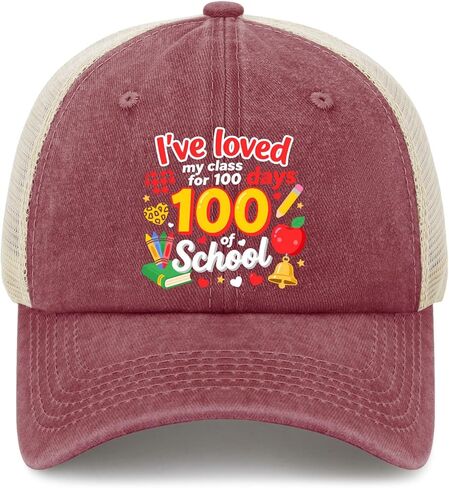 100 Days of School I've Loveds My Class Hats for Mens Fashion Washed Distressed in Saudi Arabia