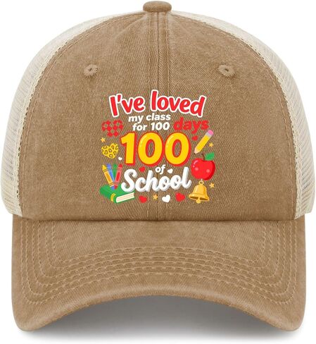 100 Days of School I've Loveds My Class Hats for Mens Fashion Washed Distressed in Saudi Arabia