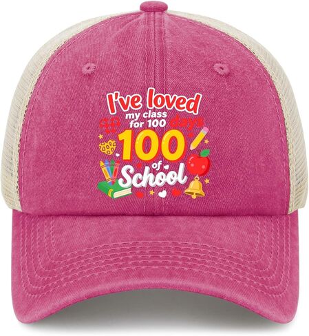 100 Days of School I've Loveds My Class Hats for Mens Fashion Washed Distressed in Saudi Arabia