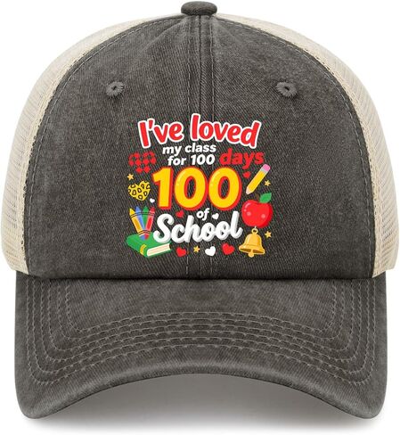 100 Days of School I've Loveds My Class Hats for Mens Fashion Washed Distressed in Saudi Arabia