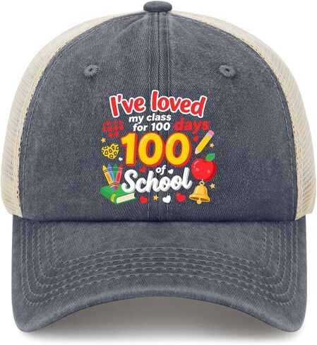 100 Days of School I've Loveds My Class Hats for Mens Fashion Washed Distressed in Saudi Arabia