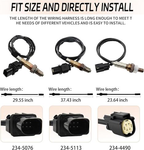 4Pcs Oxygen Sensor Upstream & Downstream 234-5076 234-5113 234-4490 Compatible for 2011-2014 Ford F150 [3.5L V6 Turbocharged Only] in Saudi Arabia