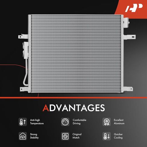 A-Premium Air Conditioning A/C Condenser Compatible with Jeep Grand Cherokee 2004 4.0L 4.7L, Replace# 55116931AA in Saudi Arabia