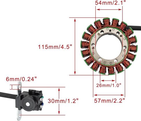 WOOSTAR 18 Coil 5 Wire Magneto Stator Replacement for Suzuki VL800 Volusia 800 K1 K2 K3 K4 2001-2005 OEM 32101-41F00 in Saudi Arabia