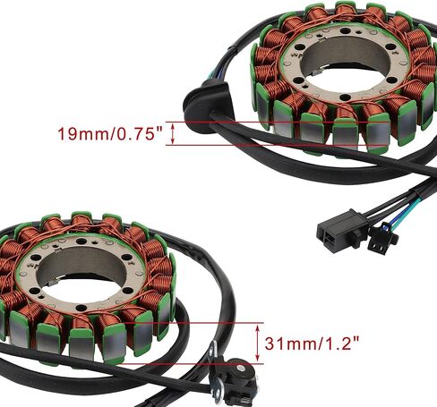 WOOSTAR 18 Coil 5 Wire Magneto Stator Replacement for Suzuki VL800 Volusia 800 K1 K2 K3 K4 2001-2005 OEM 32101-41F00 in Saudi Arabia