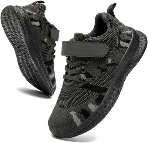 Big Kids Camo Sneakers Lightweight Breathable Mesh Athletic Shoes for Boys & Girls, Non-Slip Rubber Sole for School, Playground Walking & Running in Saudi Arabia