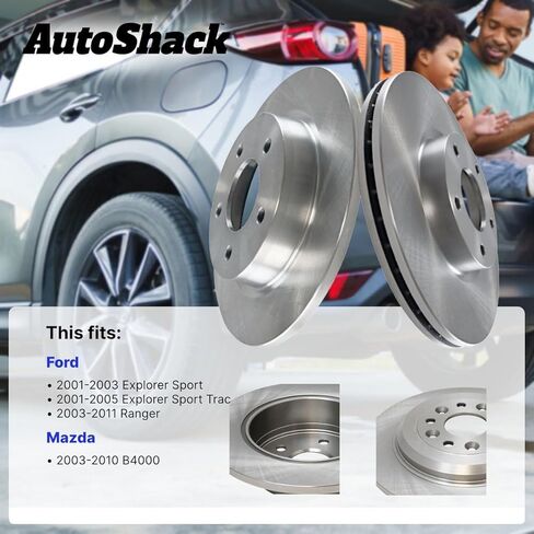 AutoShack 12.01" (305 mm) Front Vented Brake Rotors Replacement for 2003-2011 Ford Ranger 2003-2010 Mazda B4000 2001-2005 Ford Explorer Sport Trac 2-PC Set in Saudi Arabia