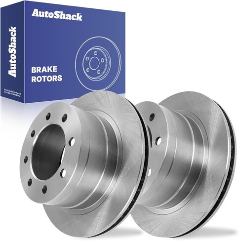 AutoShack 13.86" (352 mm) Rear Vented Drilled & Slotted Brake Rotors Coated Replacement for 2006-2008 Dodge Ram 1500 2003-2008 Dodge Ram 2500 Silver Zinc Coated 2-PC Set SilverShield Pro in Saudi Arabia