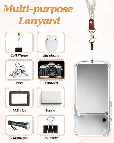 Teachers Stretchy Lanyard for Keys ID Badges with Waterproof ID Card Holders Thin Cute Long Neck Lanyard for Women Men Wallet Phone(Beige) in Saudi Arabia