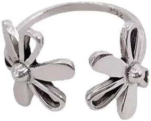 Daisy Rings for Women Open Adjustable Ring Delicate Retro Cute Sunflower Wedding Engagement Rings Memorable Finger Band Flower Jewelry for Women Friendship Birthday Mother's Day in Kuwait