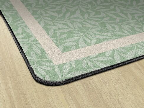 Flagship Carpets Farmhouse Leaves Classroom Educational Area Rug for Kids and Teachers, Durable Quality for Schools, Preschool, Daycare, Learning Centers, and Home, 7'6" x 12' - Sage in Saudi Arabia