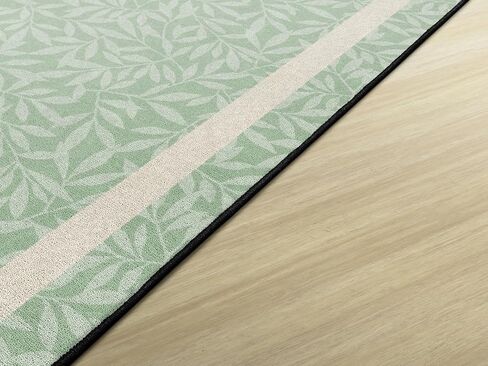 Flagship Carpets Farmhouse Leaves Classroom Educational Area Rug for Kids and Teachers, Durable Quality for Schools, Preschool, Daycare, Learning Centers, and Home, 7'6" x 12' - Sage in Saudi Arabia