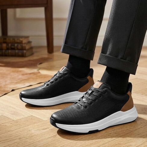 Mens Casual Dress Shoes with Arch Support Orthopedic Walking Sneakers Comfortable Business Shoe in Saudi Arabia