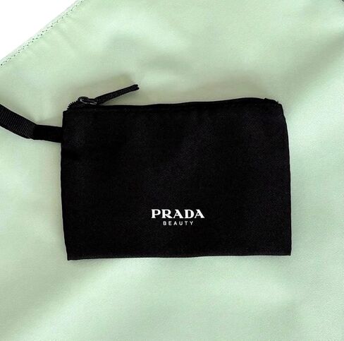 Prada Reversible FLAT Black Light Green Beauty Fragrance Tote Bag with Pouch (14L X 14H) - 0741 in Saudi Arabia