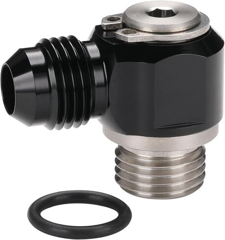 6AN Male Flare Banjo to 8AN -8 ORB Stainless Steel Banjo Bolt Assembly Fitting Adapter Black in Saudi Arabia