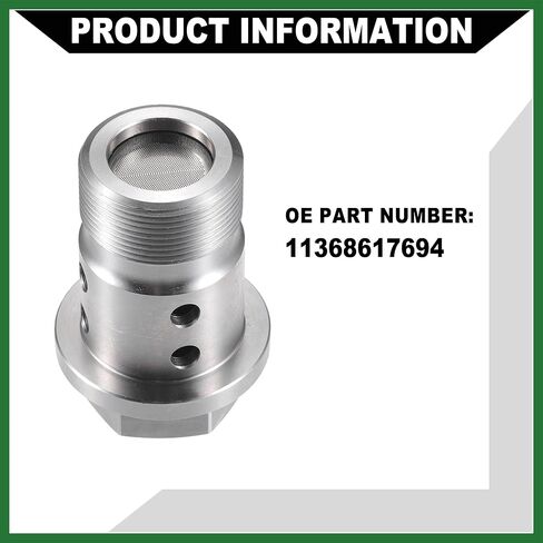 Motoforti No.11368617694 محرك متغير صمام توقيت VVT الملف اللولبي لسيارات BMW 230i 2017 لسيارات BMW 750i XDrive/صمام التحكم في زيت عمود الحدبات لمحرك السيارة الداخلي/معدن متين / قطعة واحدة تدوم طويلاً in Kuwait