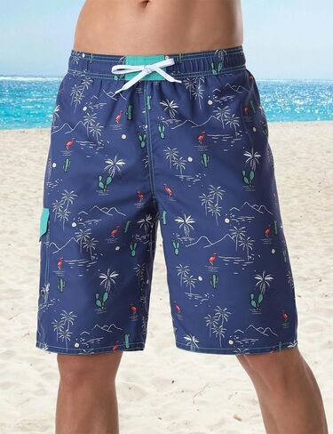 Men's Swim Trunks Quick Dry Long Beach Board Shorts with Mesh Liner in Saudi Arabia