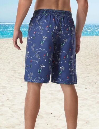Men's Swim Trunks Quick Dry Long Beach Board Shorts with Mesh Liner in Saudi Arabia