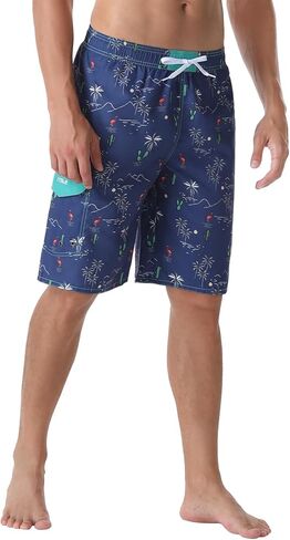 Men's Swim Trunks Quick Dry Long Beach Board Shorts with Mesh Liner in Saudi Arabia
