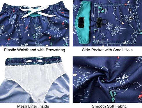 Men's Swim Trunks Quick Dry Long Beach Board Shorts with Mesh Liner in Saudi Arabia