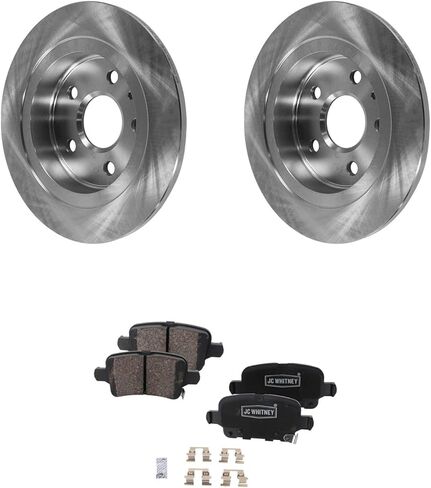 Replacement Rear Brake Disc and Pad Kit Compatible with Chevrolet Malibu 2016 1.8L Hybrid (Rear, Solid Disc) in Saudi Arabia