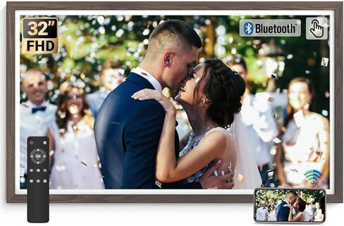 BSIMB 17 Inch 64GB Large Digital Picture Frame Dual Band Wi-Fi, WiFi Extra Large Digital Photo Frame with HD IPS Touchscreen, Light Sensor, Share Photos via App&Email, Dad Gifts, Gifts for Men in Kuwait