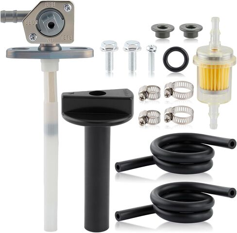 16950-HM7-003 Fuel Valve Petcock Shut Off Switch with Lever Screw Fuel Filter Fuel Line Compatible with Honda Recon 250 TRX250 Rancher 350 TRX350 420 TRX420 Foreman 400 450 500 in Saudi Arabia