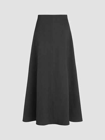 CIDER High Waist Solid Pleated Maxi Skirt in Saudi Arabia